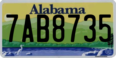 AL license plate 7AB8735