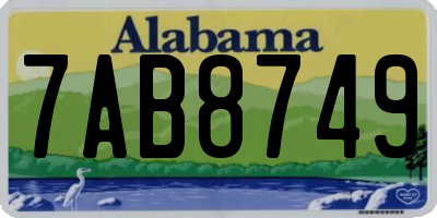 AL license plate 7AB8749