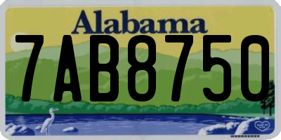AL license plate 7AB8750