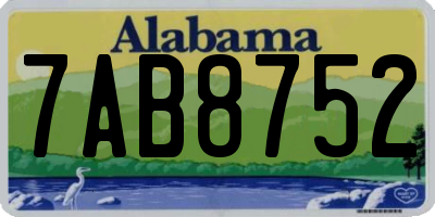 AL license plate 7AB8752