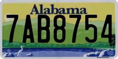 AL license plate 7AB8754