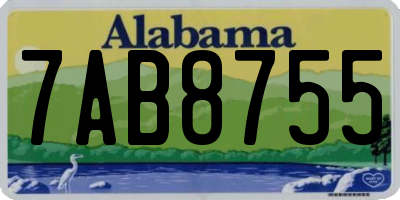 AL license plate 7AB8755