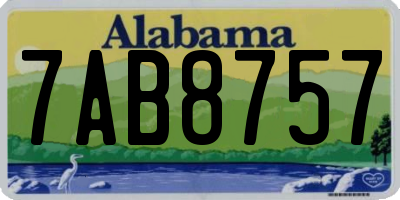 AL license plate 7AB8757