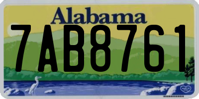 AL license plate 7AB8761
