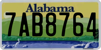 AL license plate 7AB8764