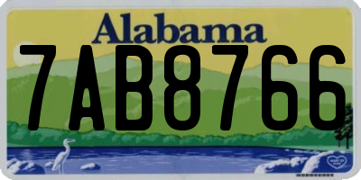 AL license plate 7AB8766