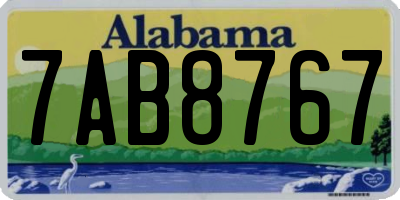 AL license plate 7AB8767