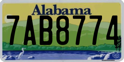 AL license plate 7AB8774