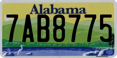 AL license plate 7AB8775
