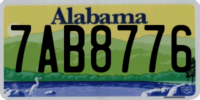 AL license plate 7AB8776