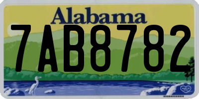AL license plate 7AB8782
