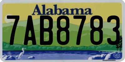 AL license plate 7AB8783