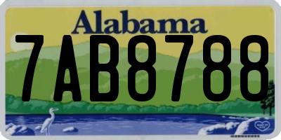 AL license plate 7AB8788