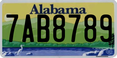 AL license plate 7AB8789