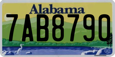 AL license plate 7AB8790