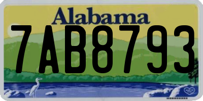 AL license plate 7AB8793