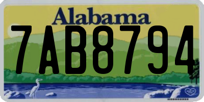 AL license plate 7AB8794
