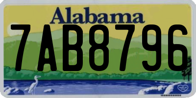 AL license plate 7AB8796