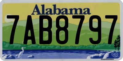 AL license plate 7AB8797