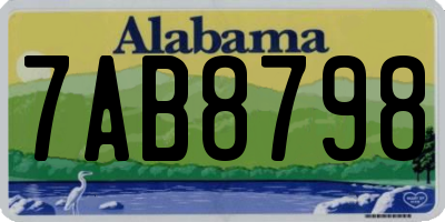 AL license plate 7AB8798