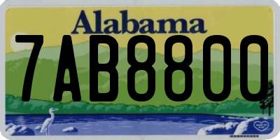 AL license plate 7AB8800