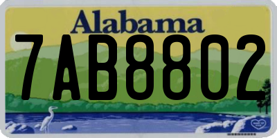AL license plate 7AB8802