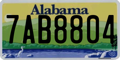AL license plate 7AB8804