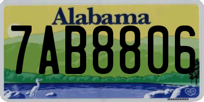 AL license plate 7AB8806