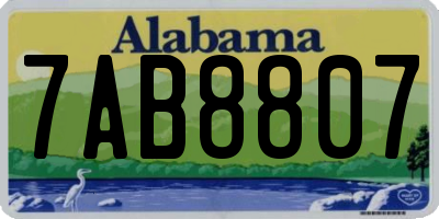 AL license plate 7AB8807
