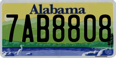 AL license plate 7AB8808