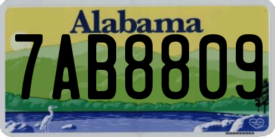 AL license plate 7AB8809
