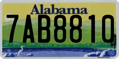 AL license plate 7AB8810