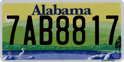 AL license plate 7AB8817