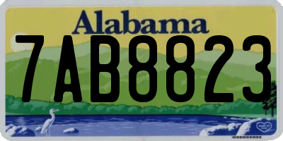 AL license plate 7AB8823
