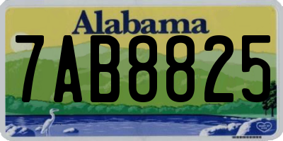 AL license plate 7AB8825