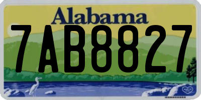 AL license plate 7AB8827