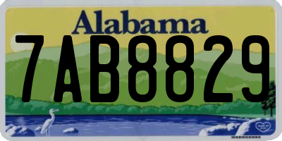 AL license plate 7AB8829