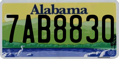 AL license plate 7AB8830