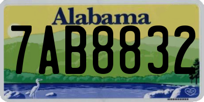 AL license plate 7AB8832