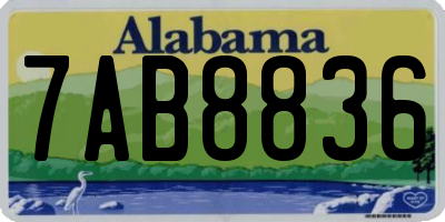 AL license plate 7AB8836