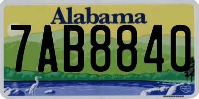AL license plate 7AB8840