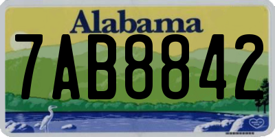 AL license plate 7AB8842