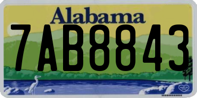AL license plate 7AB8843
