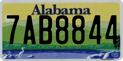 AL license plate 7AB8844
