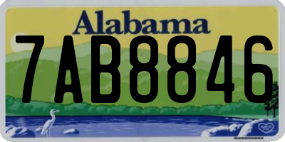 AL license plate 7AB8846