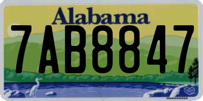 AL license plate 7AB8847