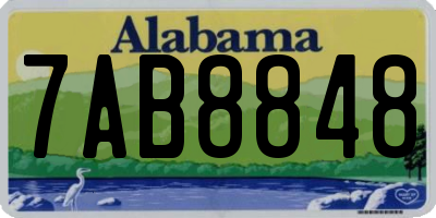 AL license plate 7AB8848