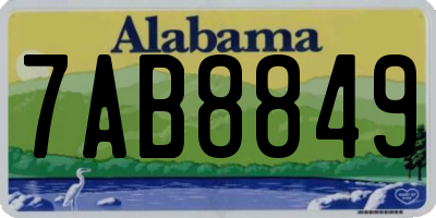 AL license plate 7AB8849