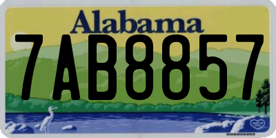 AL license plate 7AB8857
