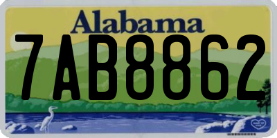 AL license plate 7AB8862